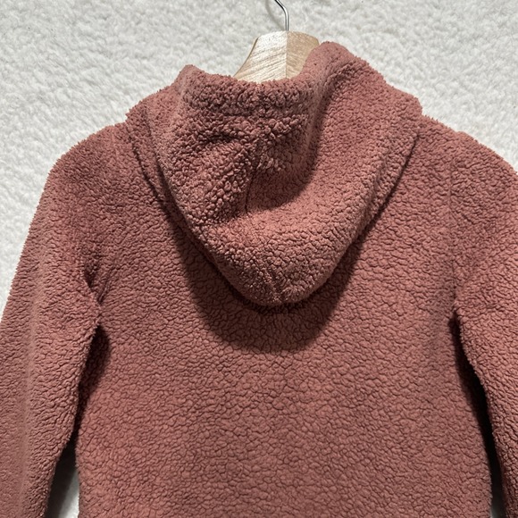 Patagonia Jacket Girls Hoodie Deep Pile Rosebud Fleece Full Zip Jacket Sz M 10 - Picture 7 of 12